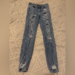 American Eagle Women’s Size 4 Regular Distressed Hi-Rise Jeggings